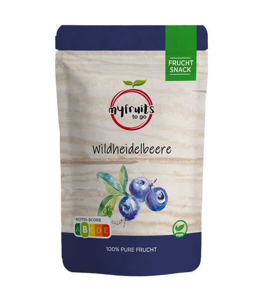 wildheidelbeere heidelbeere beere gefriergetrocknet obst frucht früchte snack to go