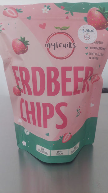 B-Ware Gefriergetrocknete Erdbeerchips 200g (Bruchware).