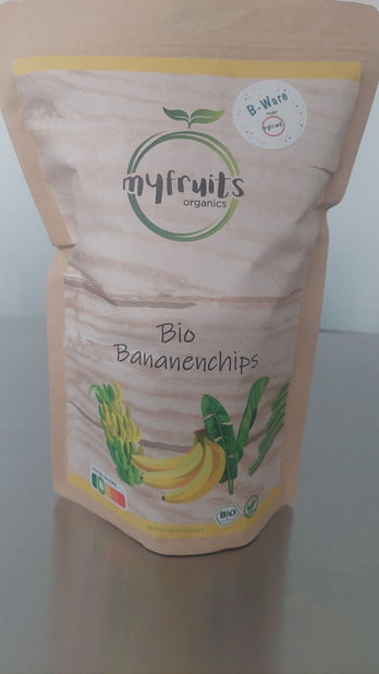 B-Ware Gefriergetrocknete Bio Bananechips 300g (Bruchware).
