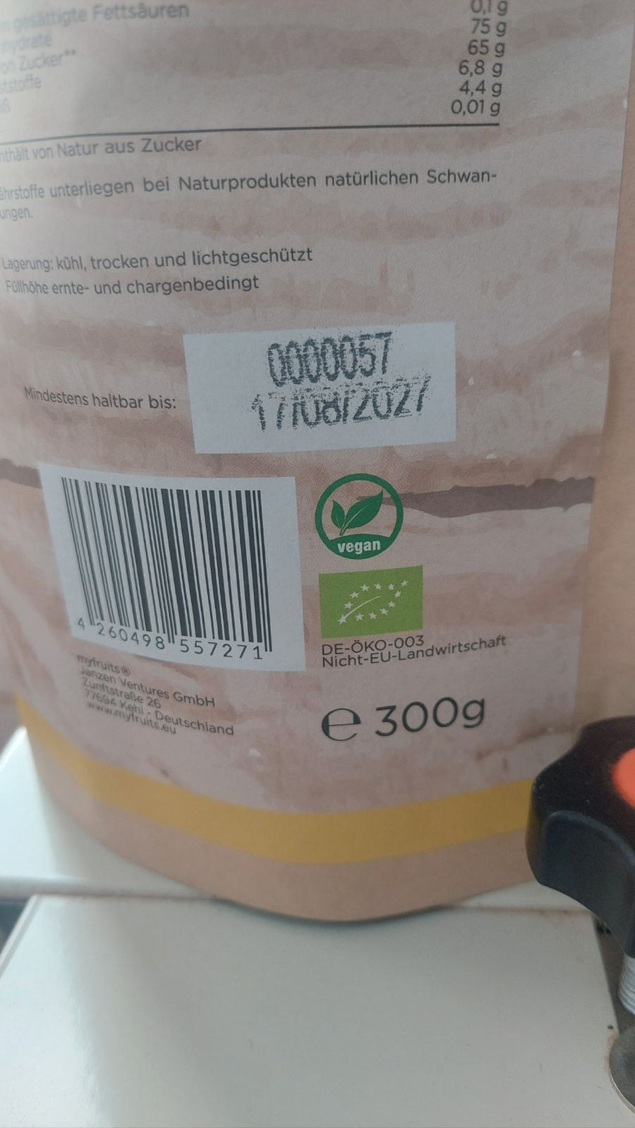 B-Ware Gefriergetrocknete Bio Bananechips 300g (Bruchware).