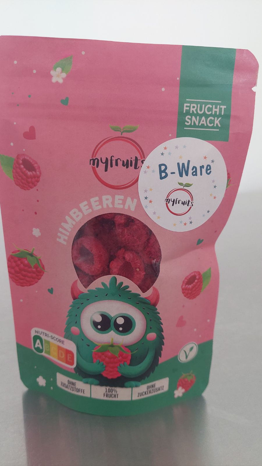 B-Ware Gefriergetrocknete Himbeeren (nicht knusprig) – 15 g.