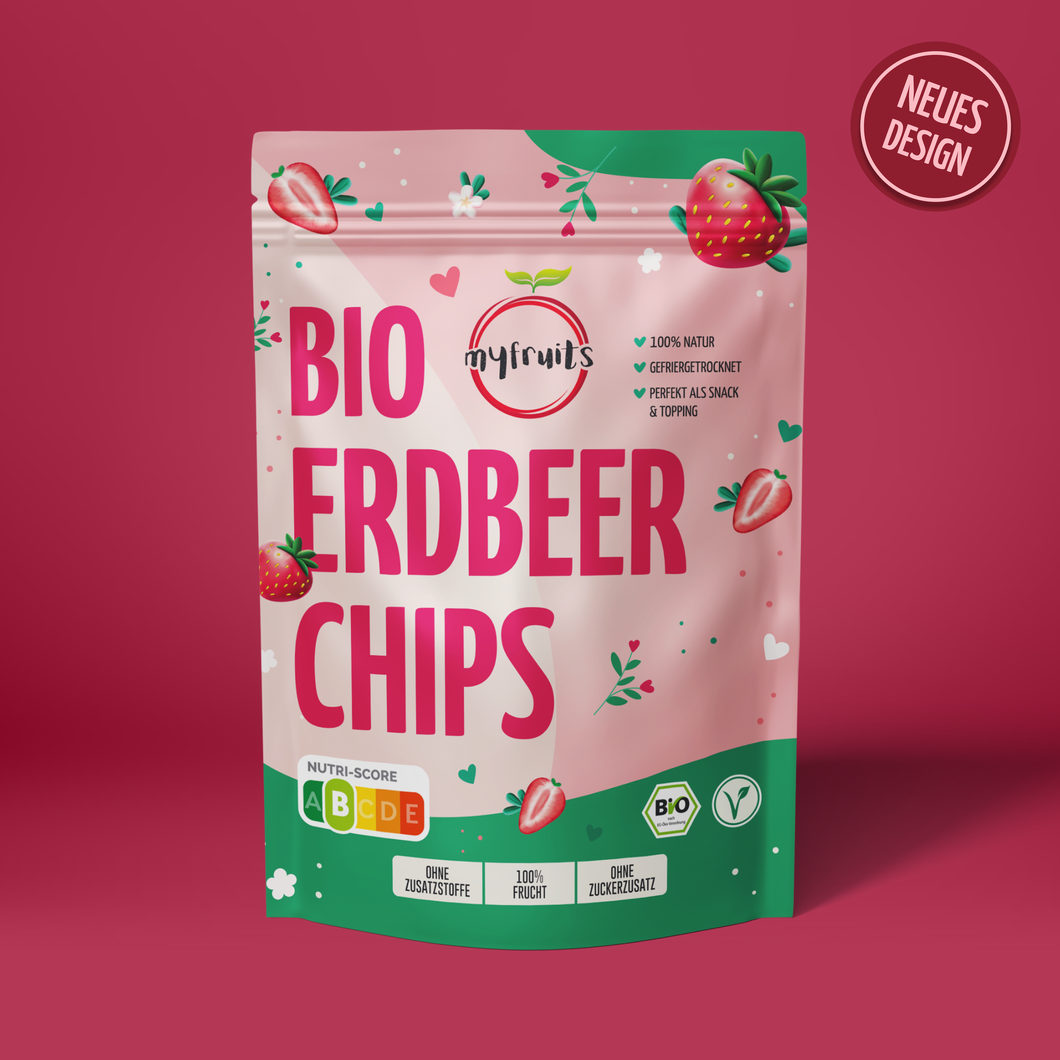 Erdbeerchips, Bio, gefriergetrocknet