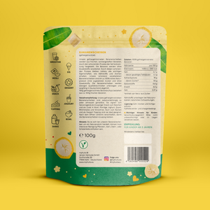 Bananenchips, gefriergetrocknet