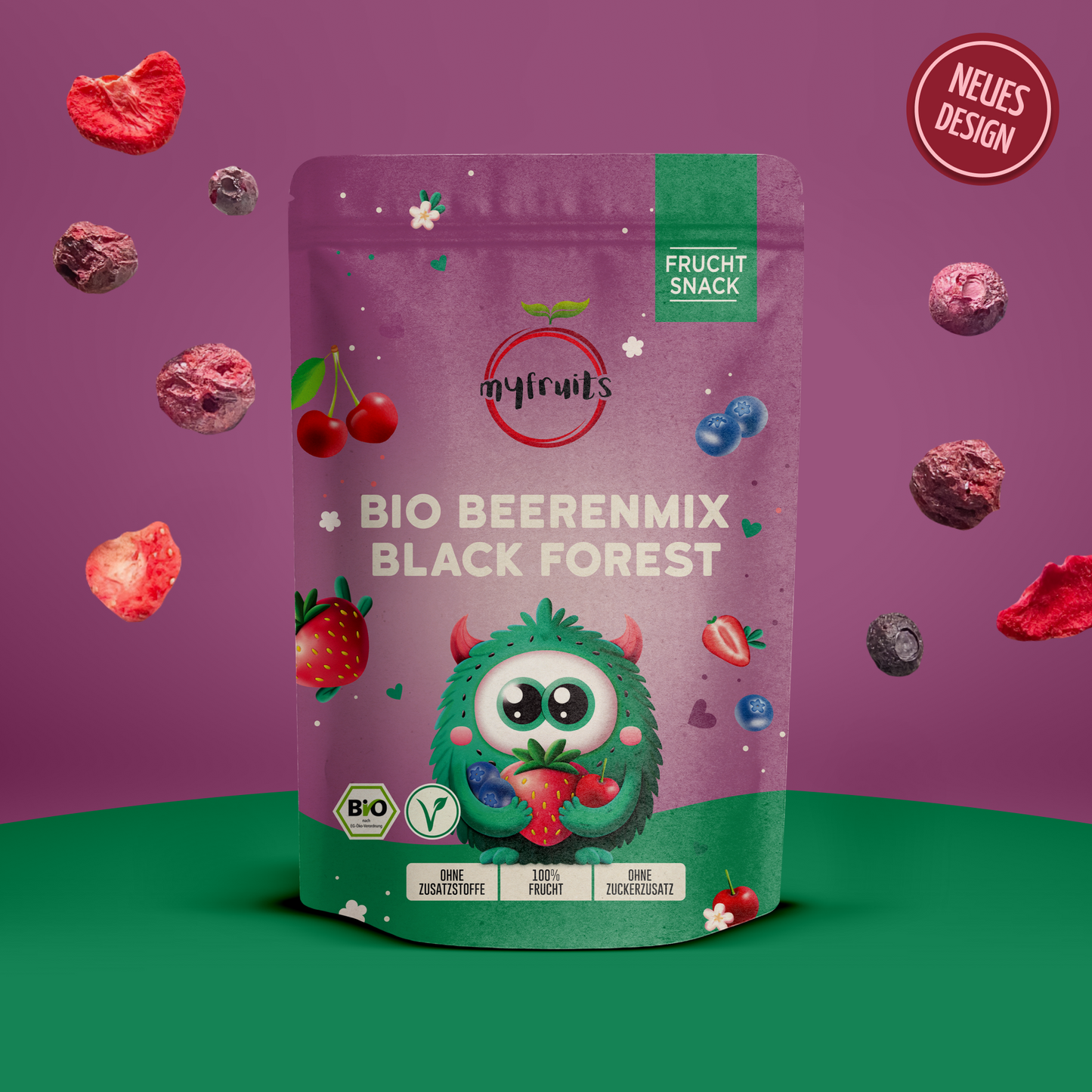 Gefriergetrockneter Bio Beerenmix – Black Forest.