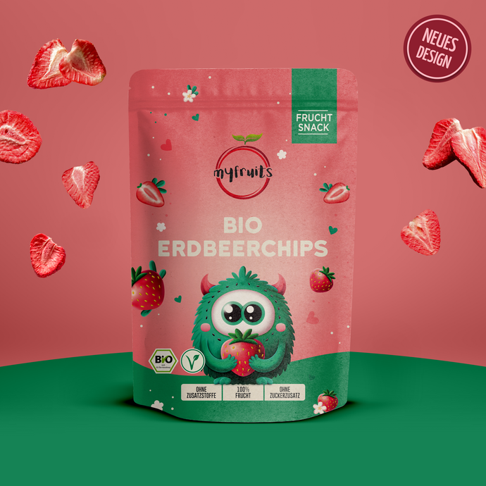 Erdbeerchips, Bio, gefriergetrocknet