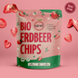 
                  
                    Gefriergetrocknete Bio Erdbeerchips.
                  
                