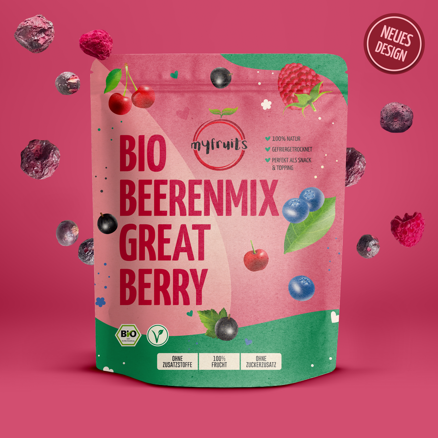 Gefriergetrockneter Bio Beerenmix – Great Berry.