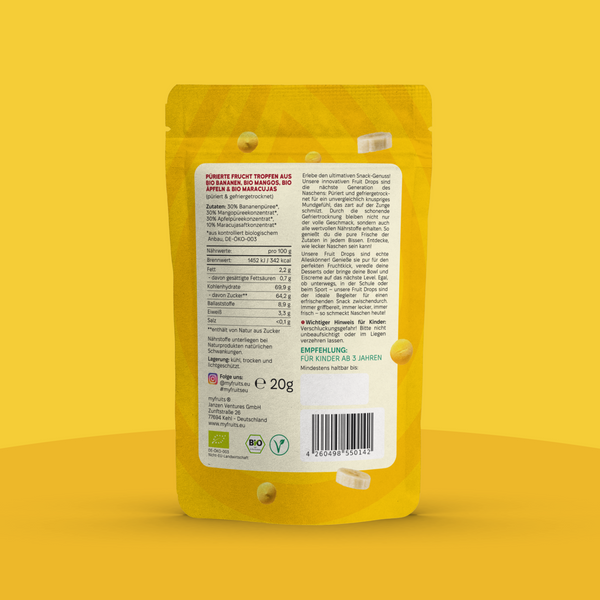 Bio Fruit Drops - Mango Banane Maracuja