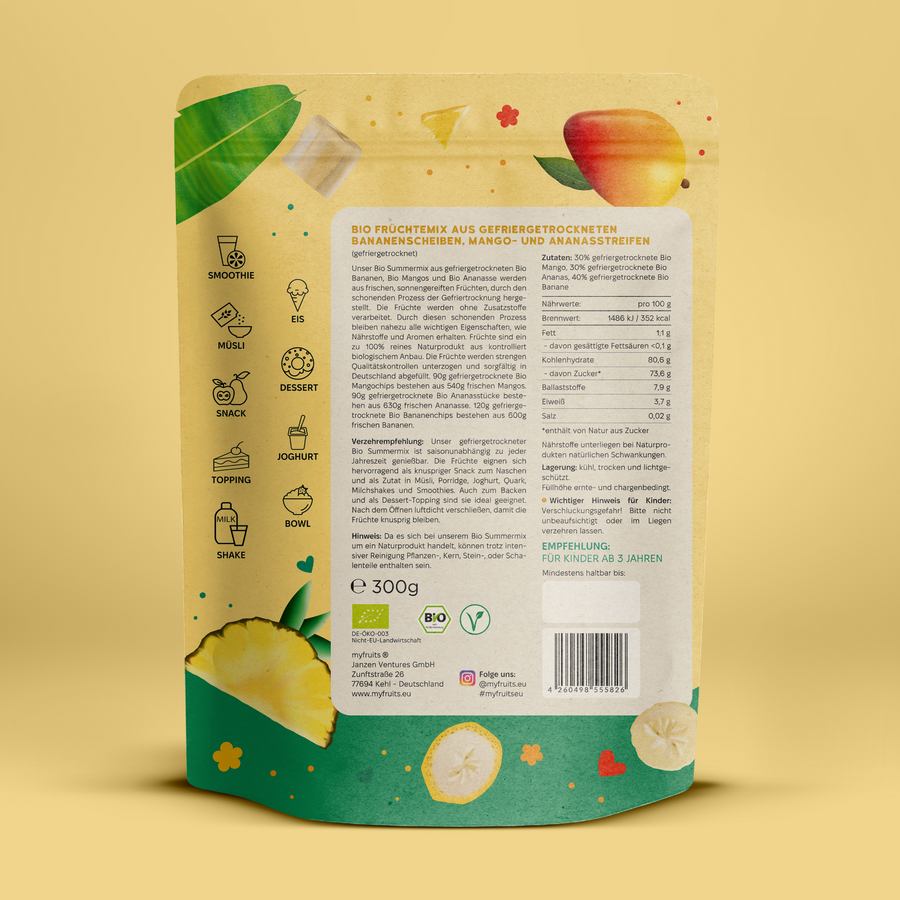 Gefriergetrockneter Bio Summer  Mix.