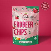 Laden Sie das Bild in den Galerie-Viewer, Erdbeerchips, Bio, gefriergetrocknet