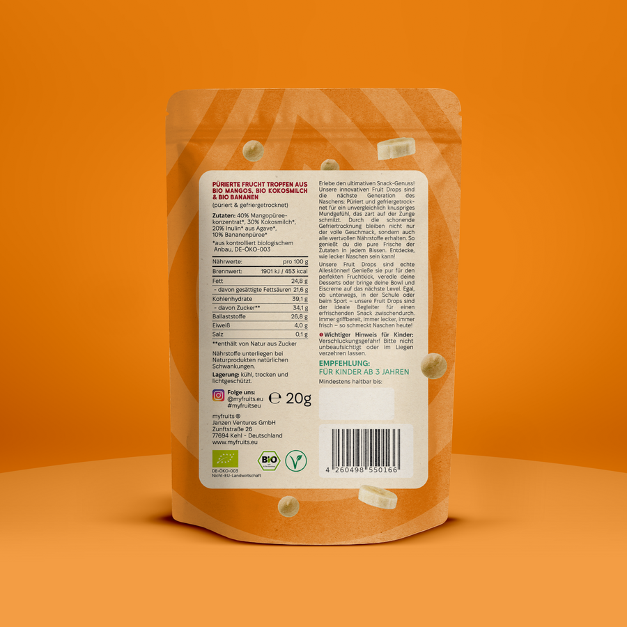 Bio Fruit Drops - Mango Kokos Banane.