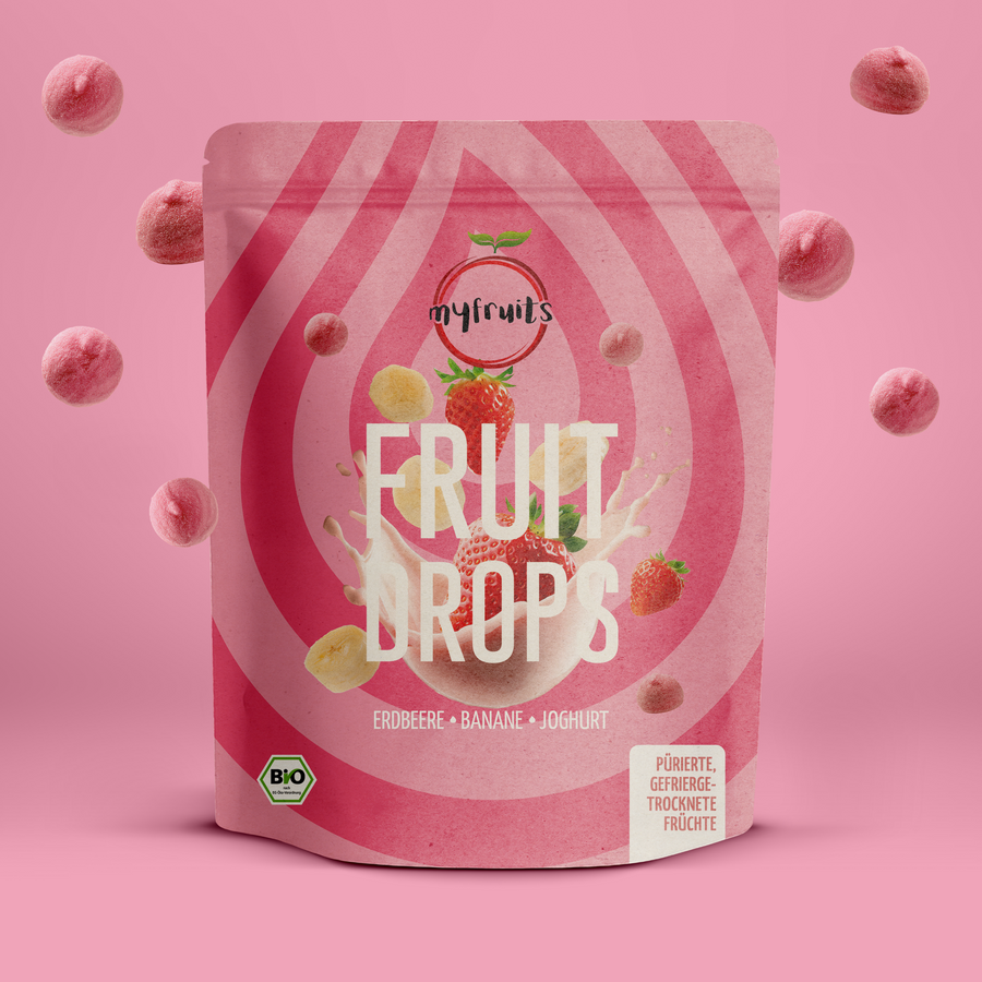 Bio Fruit Drops - Erdbeer Banane Joghurt.