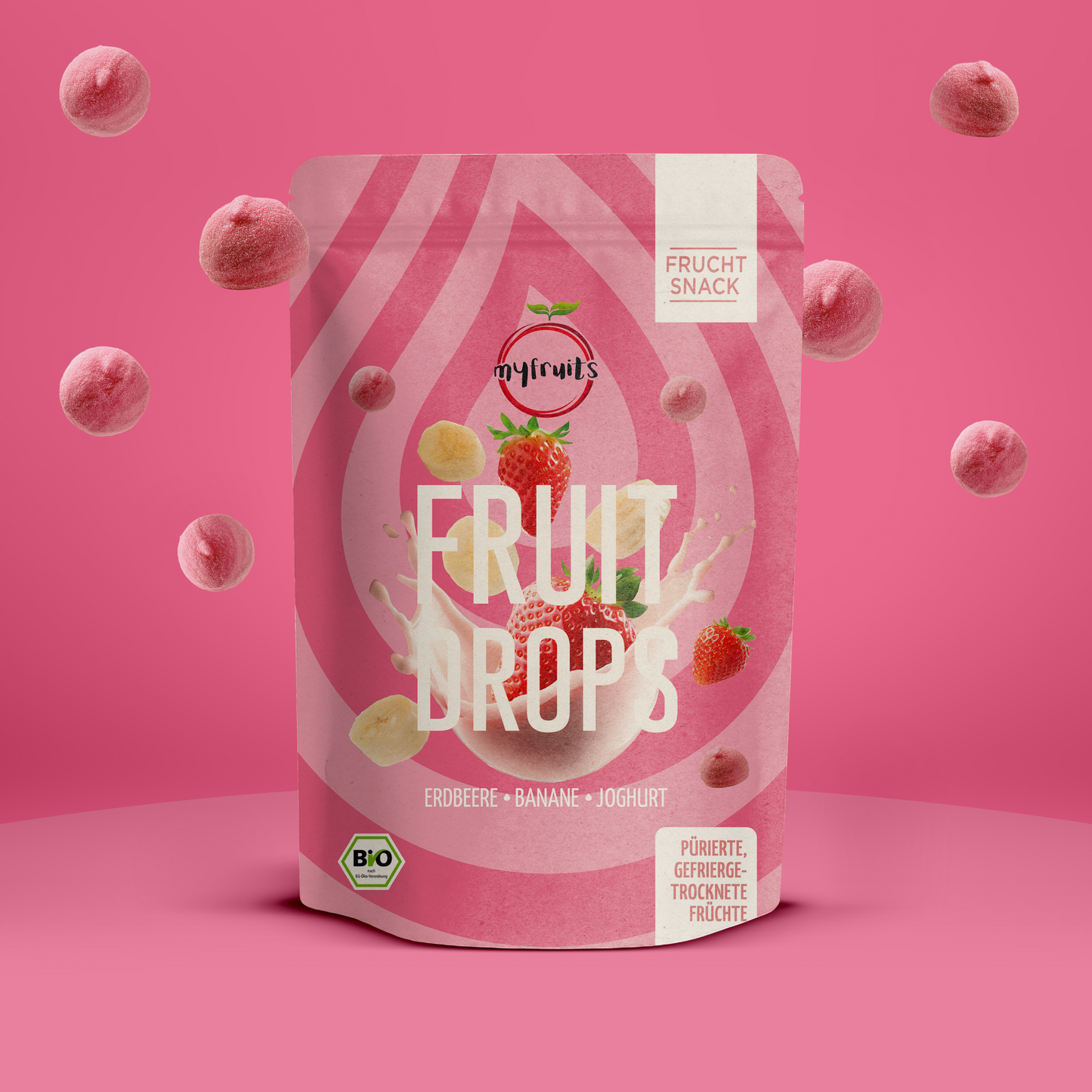 Bio Fruit Drops - Erdbeer Banane Joghurt.