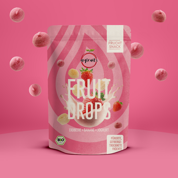 Bio Fruit Drops - Erdbeer Banane Joghurt.