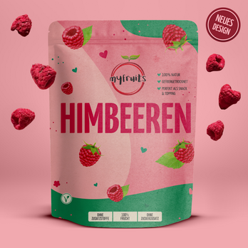 Gefriergetrocknete Himbeeren, B-Ware.