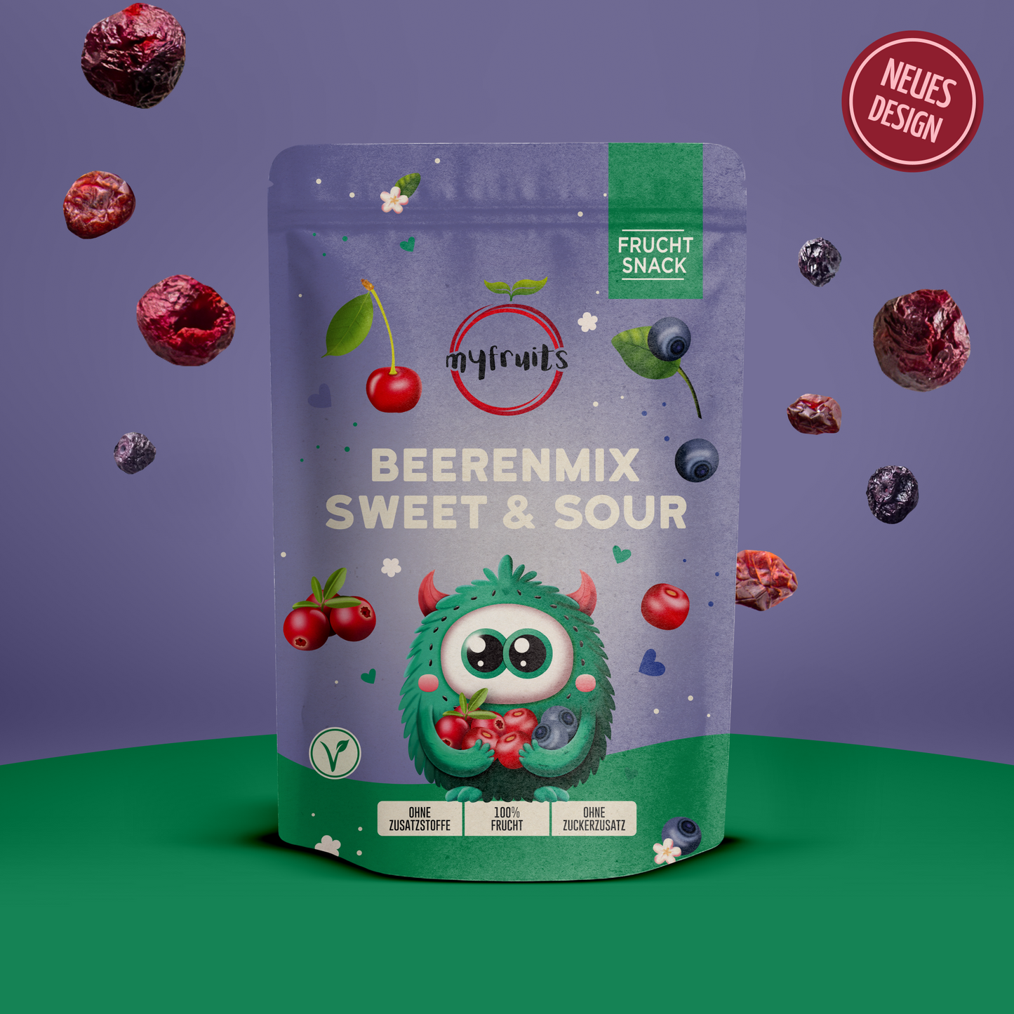 Gefriergetrockneter Beeren-Mix - Sweet & Sour, B-Ware.