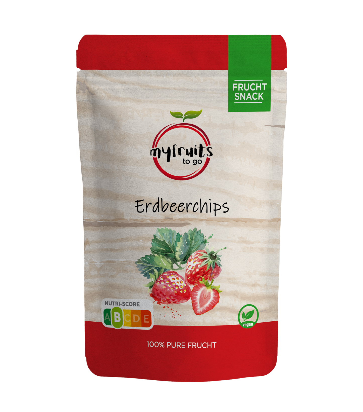 Erdbeerchips Erdbeeren gefriergetrocknet schockgefroren erdbeere fruchtsnack to go
