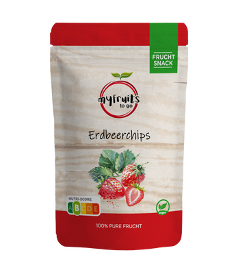 Erdbeerchips Erdbeeren gefriergetrocknet schockgefroren erdbeere fruchtsnack to go