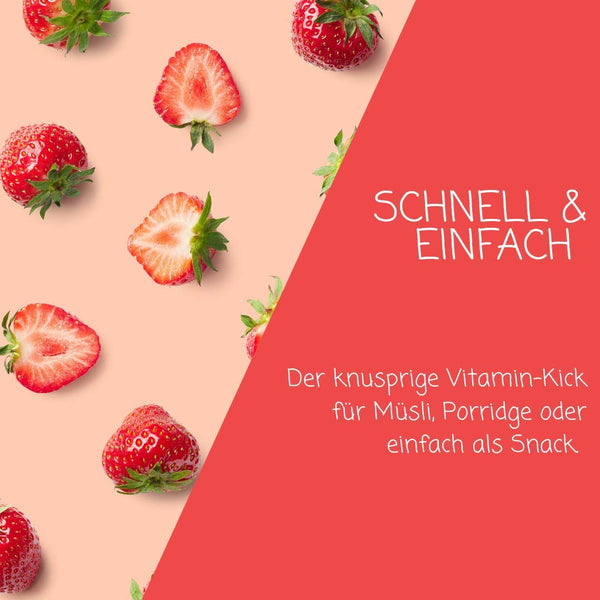 Gefriergetrocknete Erdbeerscheiben - myfruits Shop
