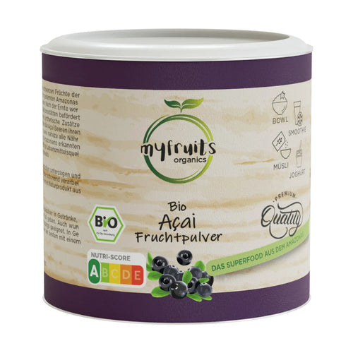 Bio Acai Fruchtpulver 70g Dose Vorderseite