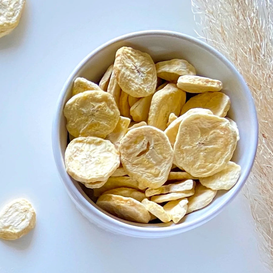 Gefriergetrocknete Bio Bananenchips to go, B-Ware.