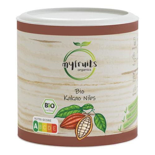Bio Kakao Nibs 250g Dose Vorderseite