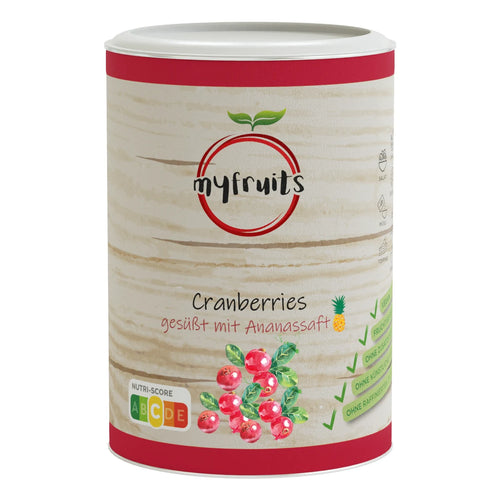 Cranberries mit Ananassaft 425g Dose Vorderseite