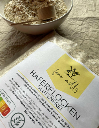 Glutenfreie Haferflocken.