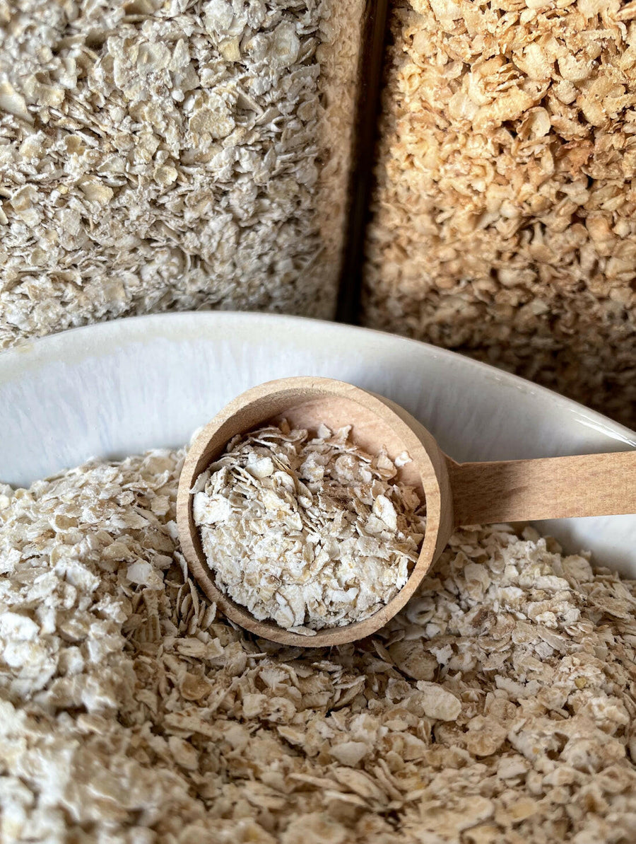 Glutenfreie Haferflocken.