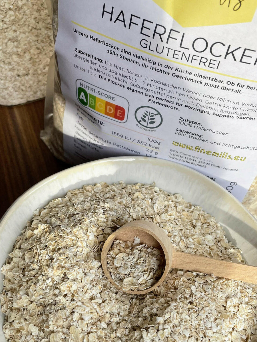 Glutenfreie Haferflocken.